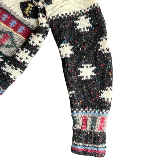 Vintage 90s Woolrich for Woman Fair Isle Chunky Wool Multicolor Sweater Medium - Picture 6 of 8